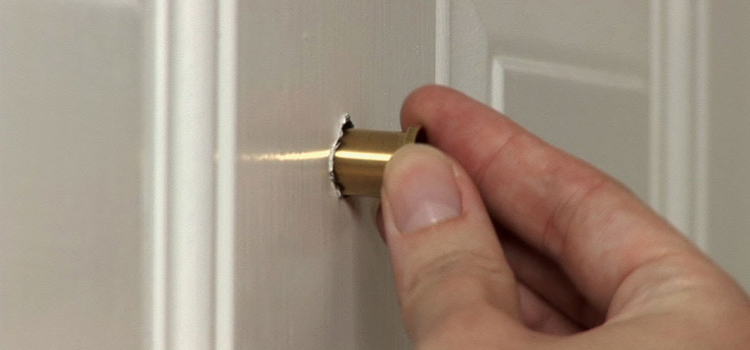 peephole door repair in Englewood